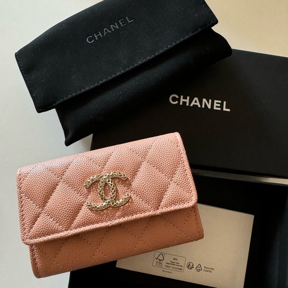 💞Authentic💞Chanel Card Holder - 23P Rose Beige Flap O Card Holder - Picture 10 of 13